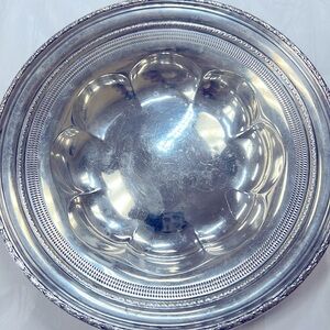 Antique Solid Sterling Silver Floral Fruit Bowl